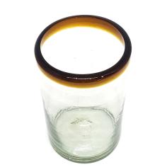 Amber Rim 14 oz Drinking Glasses (set of 6)